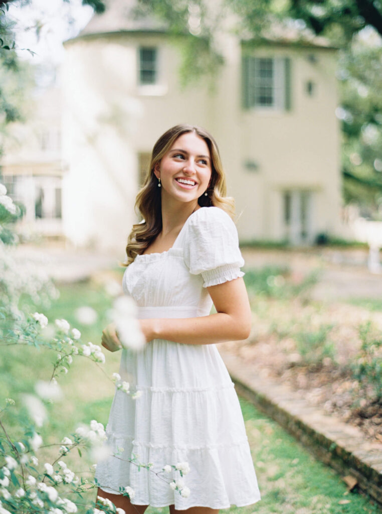 Senior pictures at UL Alumni Center, photographed by Morgan Alysse Photography