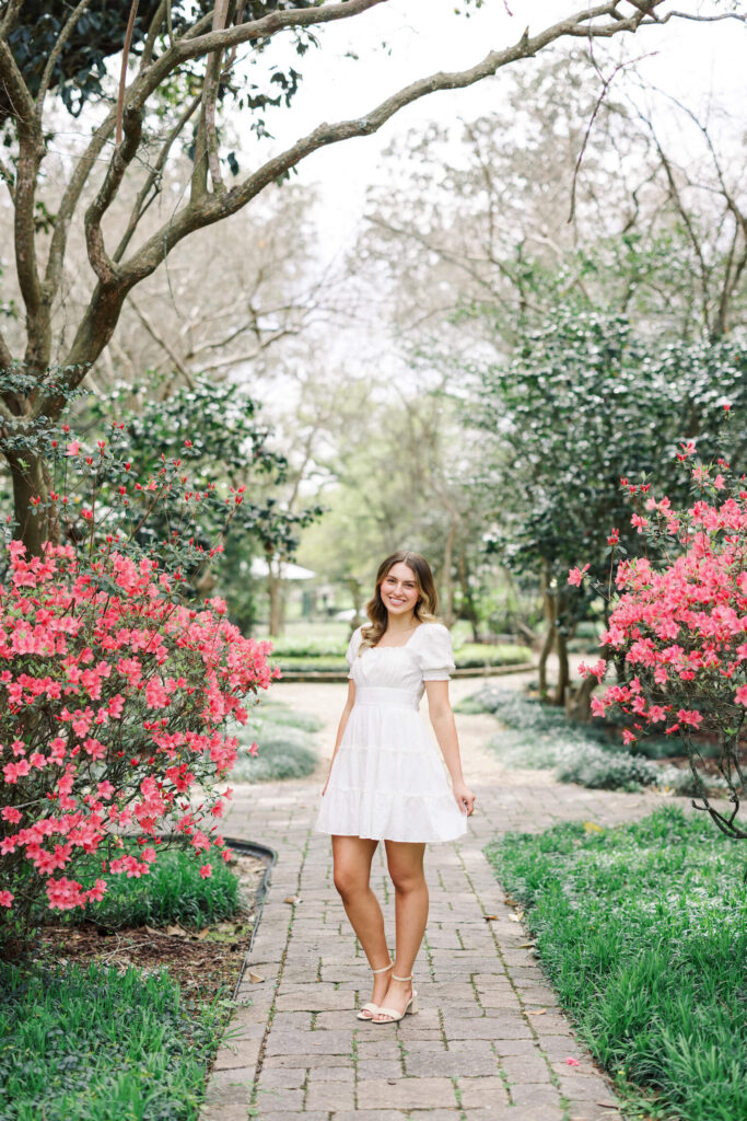 Senior pictures at UL Alumni Center, photographed by Morgan Alysse Photography