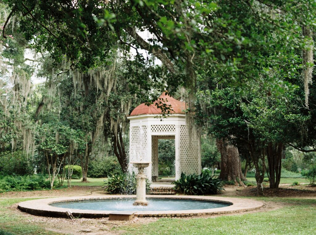 Portrait of the gardens at Rosedown Plantation in Saint Francisville, LA, photographed by Morgan Alysse Photography.