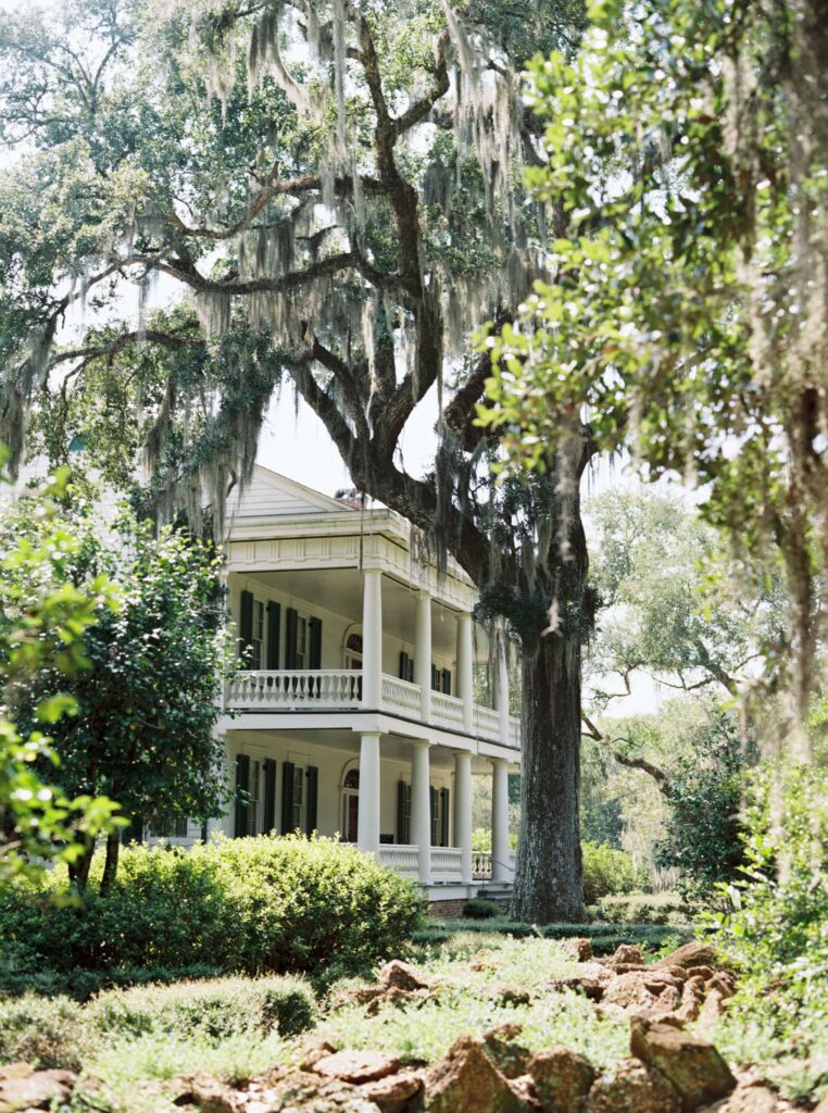  Portrait of the plantation home at Rosedown Plantation in Saint Francisville, LA, photographed by Morgan Alysse Photography.