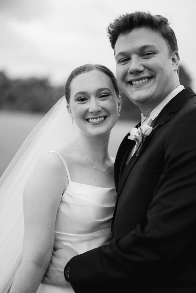 Bride and groom portrait at Olivia and Landons Oak Crossing Wedding at  in Lake Charles, LA, photographed by Morgan Alysse Photography.