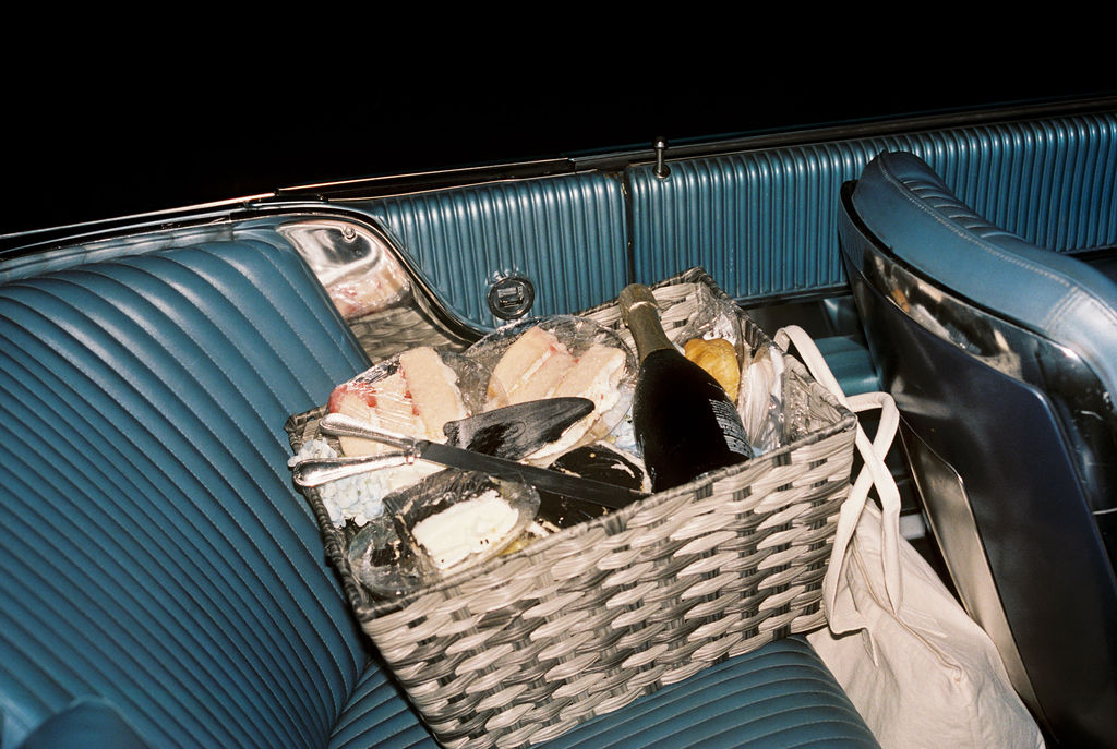 Bride surprising groom with vintage thunderbird exit car at their Oak Crossing Wedding in Lake Charles, LA, photographed by Morgan Alysse Photography.