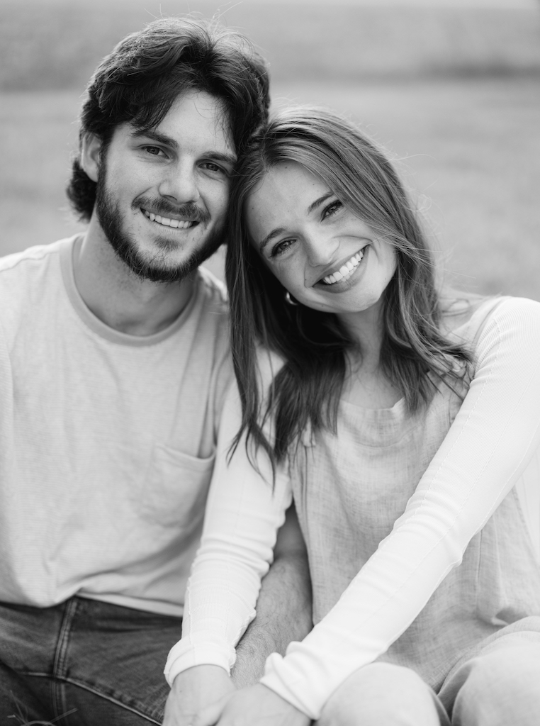 Romantic candid engagement session with a vintage truck near Lafayette, Louisiana, shot by Morgan Alysse Photography.