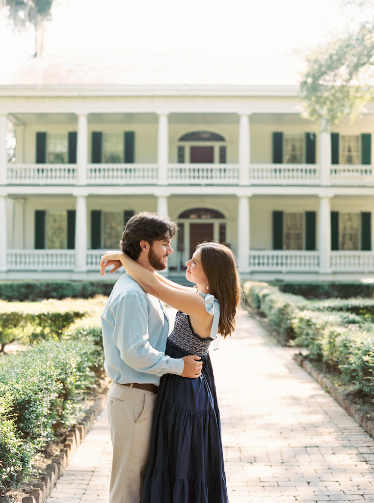 Romantic Rosedown Plantation engagement session in Saint Francisville, Louisiana, shot by Morgan Alysse Photography.