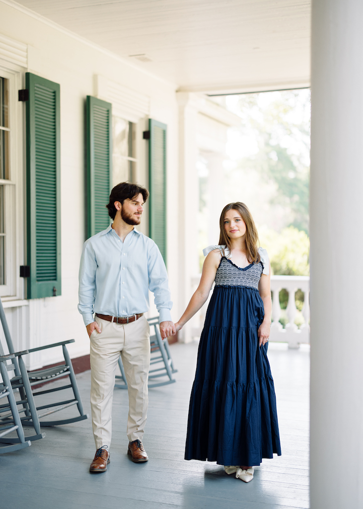 Romantic Rosedown Plantation engagement session in Saint Francisville, Louisiana, shot by Morgan Alysse Photography.