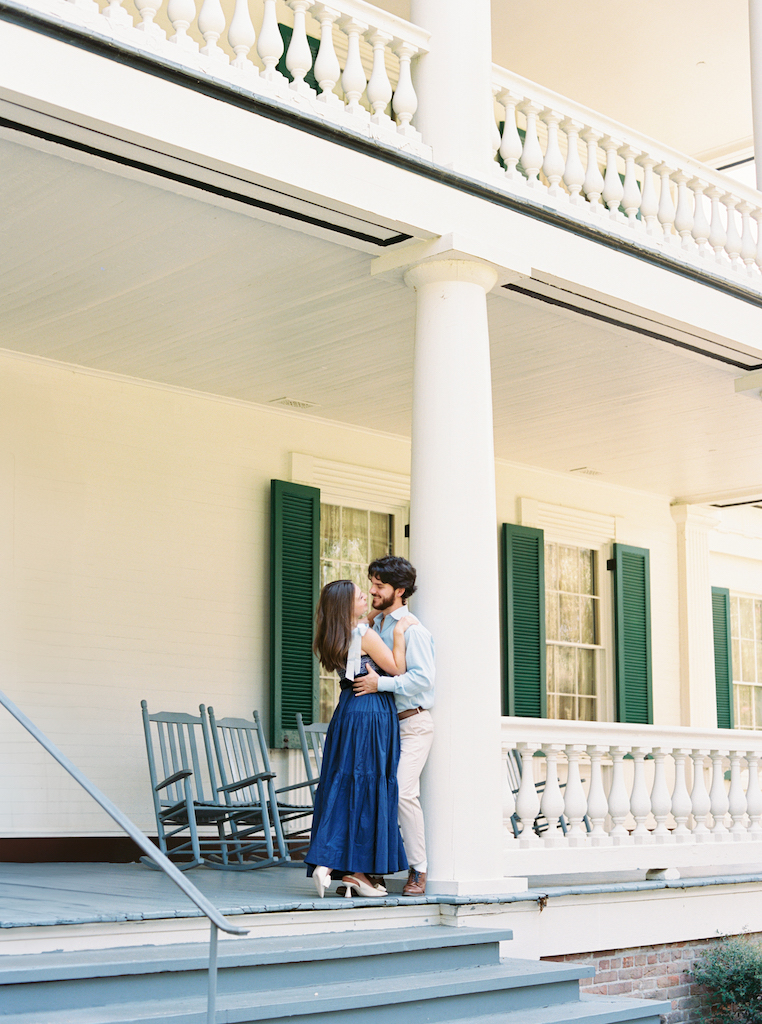 Romantic Rosedown Plantation engagement session in Saint Francisville, Louisiana, shot by Morgan Alysse Photography.