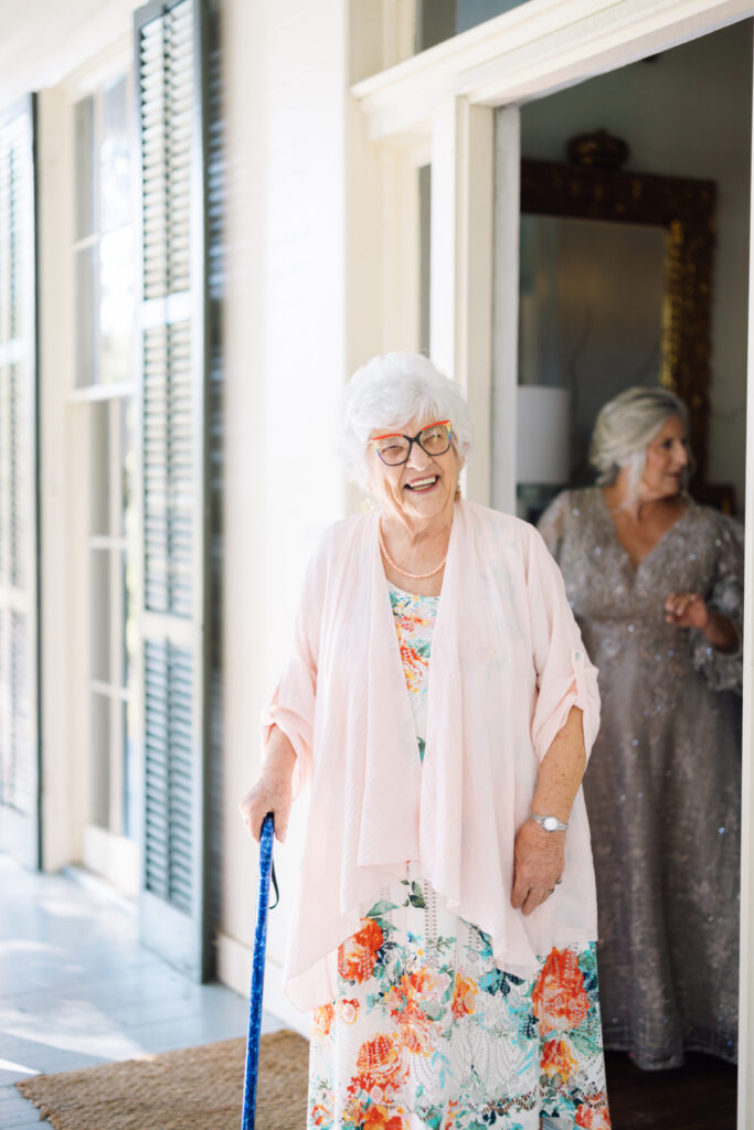 Grandmother before an Opelousas wedding captured by Morgan Alysse Photography