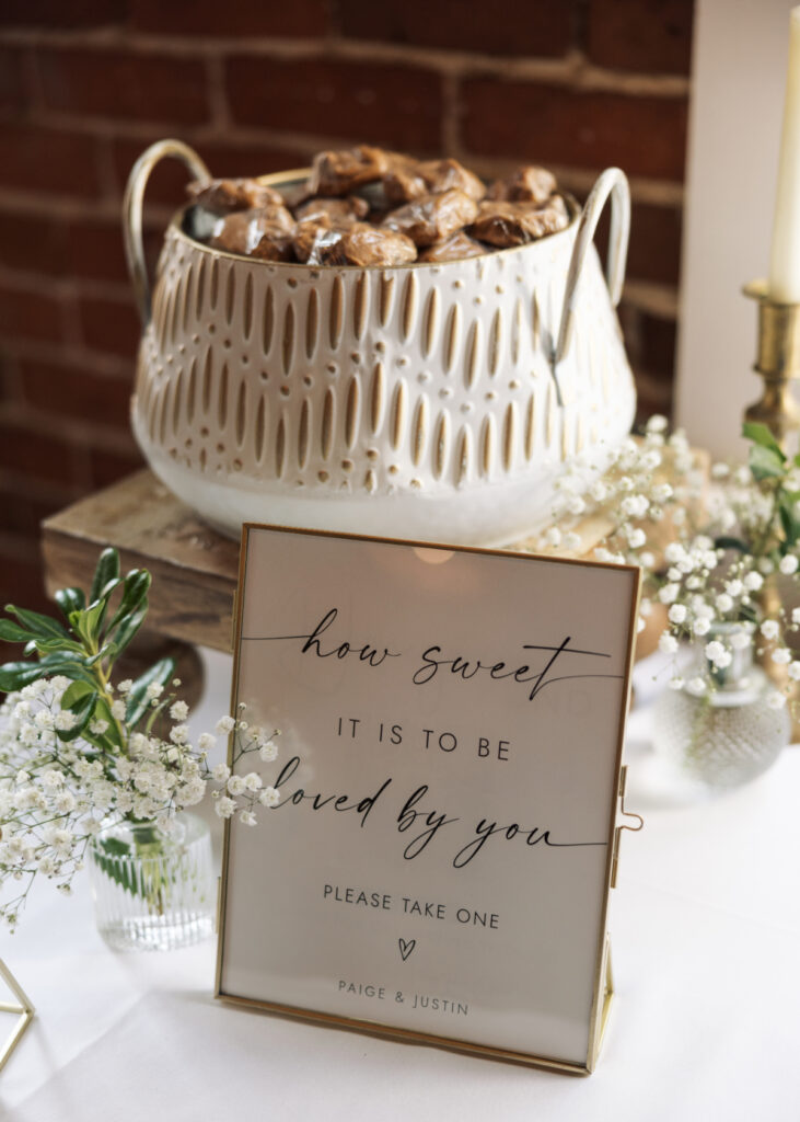 Wedding reception sweets table at Wolff Banquets & Receptions captured by Morgan Alysse Photography