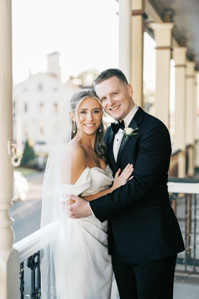 Newlyweds sneaking away for sunset portraits in Saint Martinville